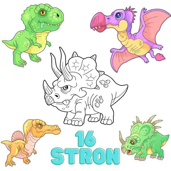 kolorowanka z dinozaurami #1